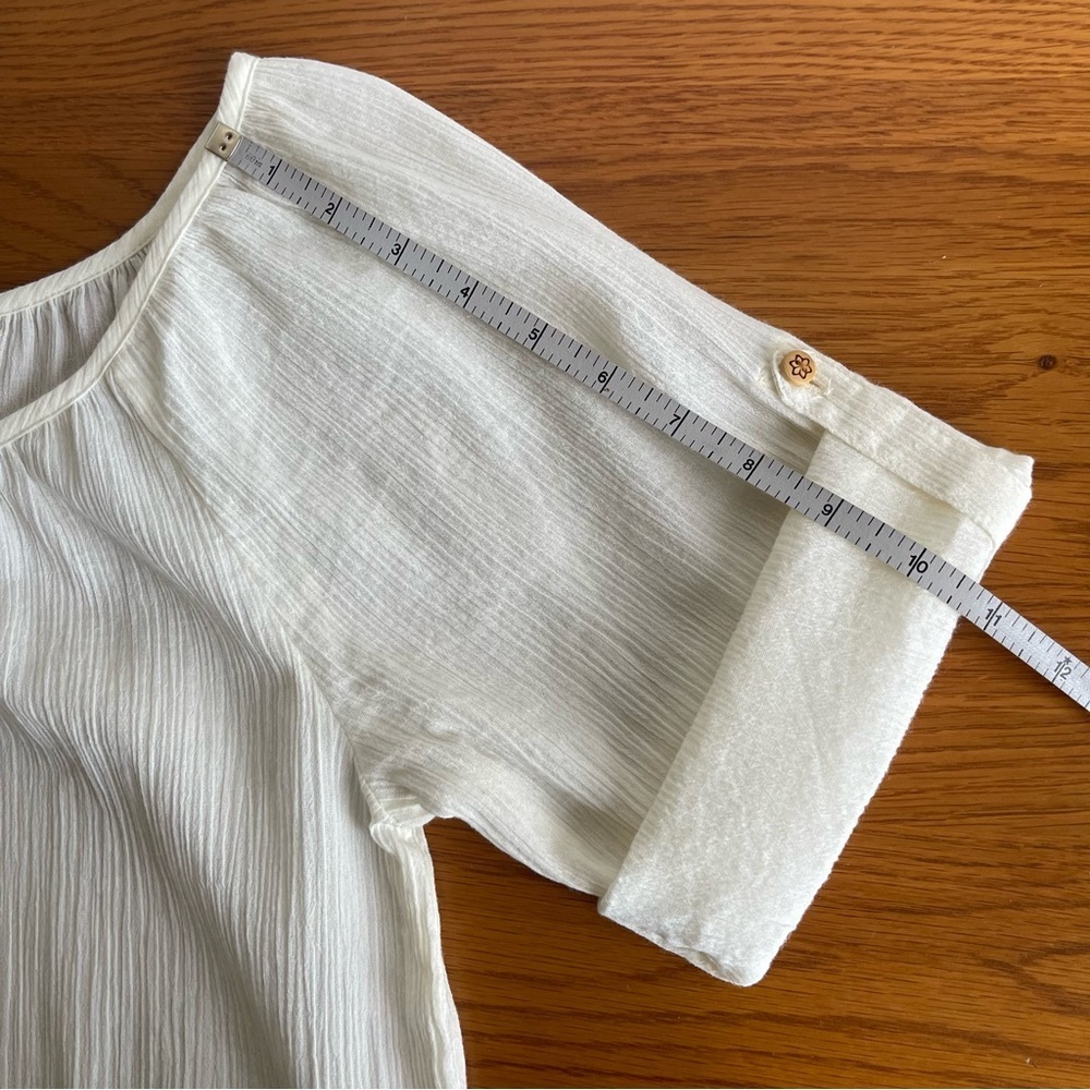 Lucky Brand Cream Peasant Blouse Cream Size XS - Picture 8 of 16